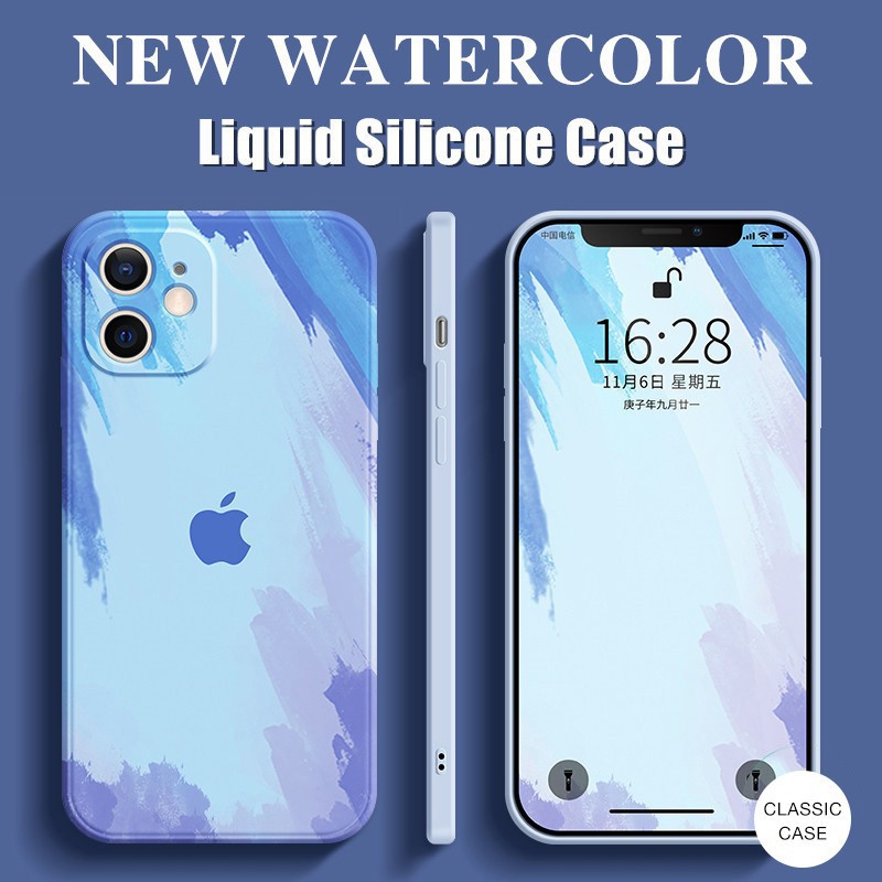 ỐP LƯNG IPHONE 12 VUÔNG MÀU NƯỚC SPLASH 12 PRO MAX 11 PRO MAX XS MAX 7 PLUS VIỀN VUÔNG LIKGUS NJOYSHOP | BigBuy360 - bigbuy360.vn