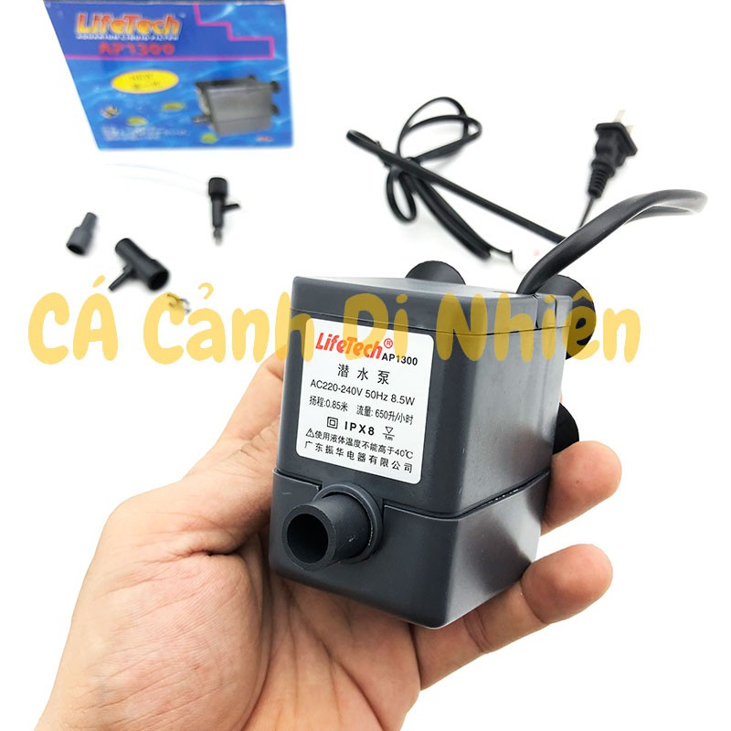 Máy bơm nước hồ cá dạng nằm Lifetech AP 1300 - Máy bơm chìm bể cá Ap1300