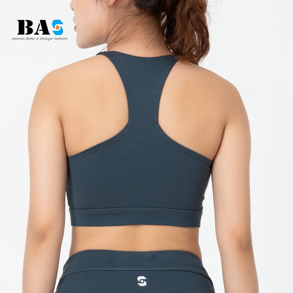 Áo bra tập yoga gym aerobic cổ yếm BAS dáng croptop thể thao sát nách - AB40042