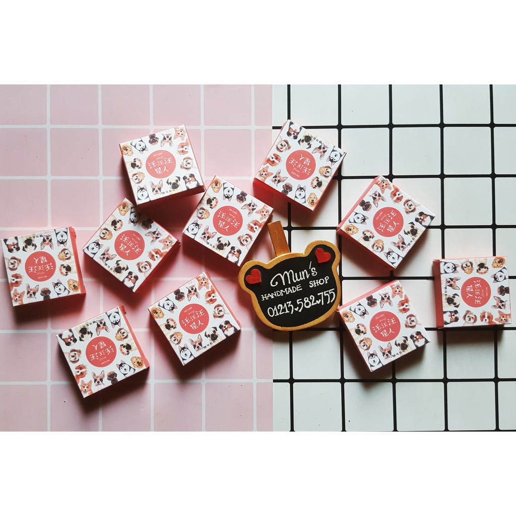 Hộp 45 sticker chú chó Dog