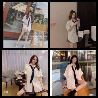 Sơ mi kèm cà vạt chất đẹp kèm ảnh thật