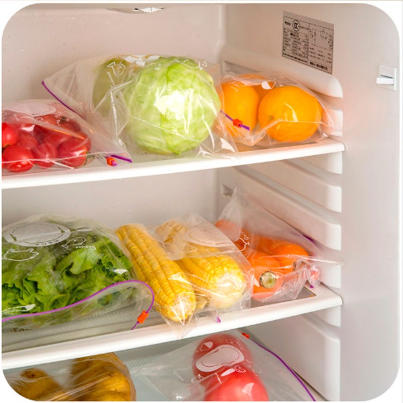 Túi zipper đựng thức ăn và bảo quản tủ lạnh có khóa kéo