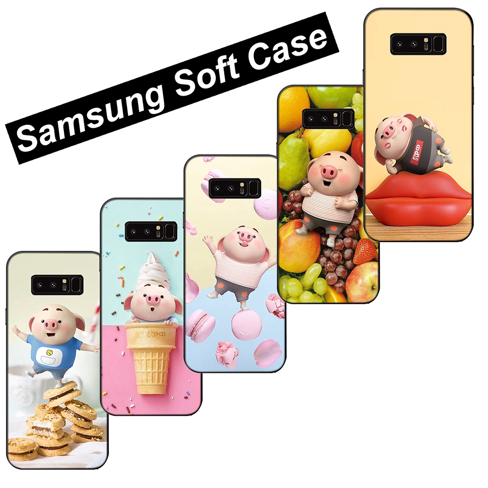 Ốp lưng hình con lợn dễ thương cho Samsung Galaxy S10 S9 S8 Plus S7 S6 Edge