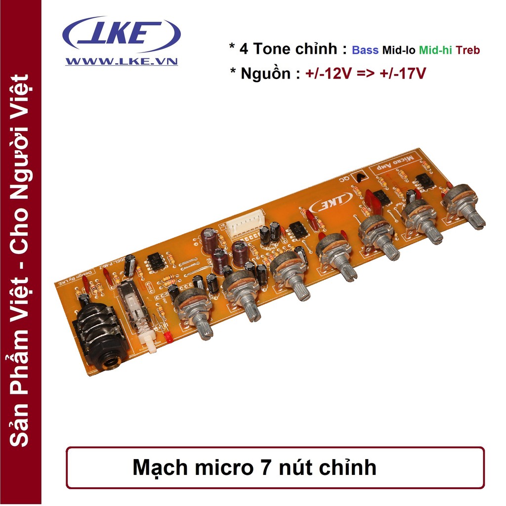 Mạch micro 7 nút chỉnh LKE