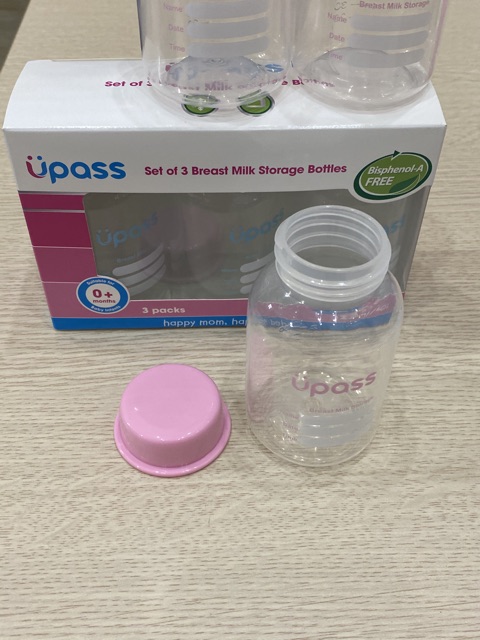 Bộ 3 Bình Trữ Sữa Upass UP0030N 125ml [Có Hộp]