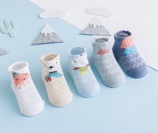 Set 5 đôi tất lưới SKIDS Tiny cho bé (giao màu ngẫu nhiên theo giới tính)