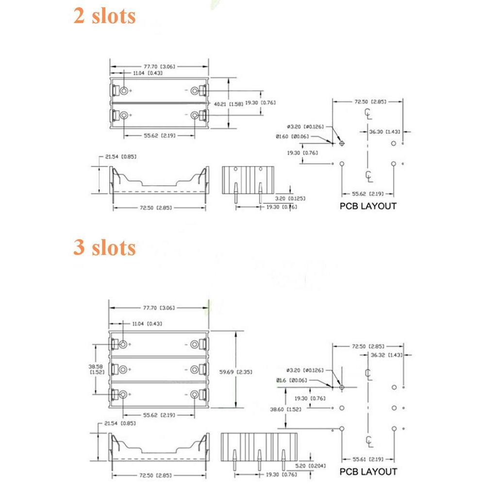 Hộp Đựng Pin Dự Phòng Tự Lắp Ráp Sức Chứa 18650 1X 2X 3X 4X 18650 1 2 3 4 Pin Tiện Dụng