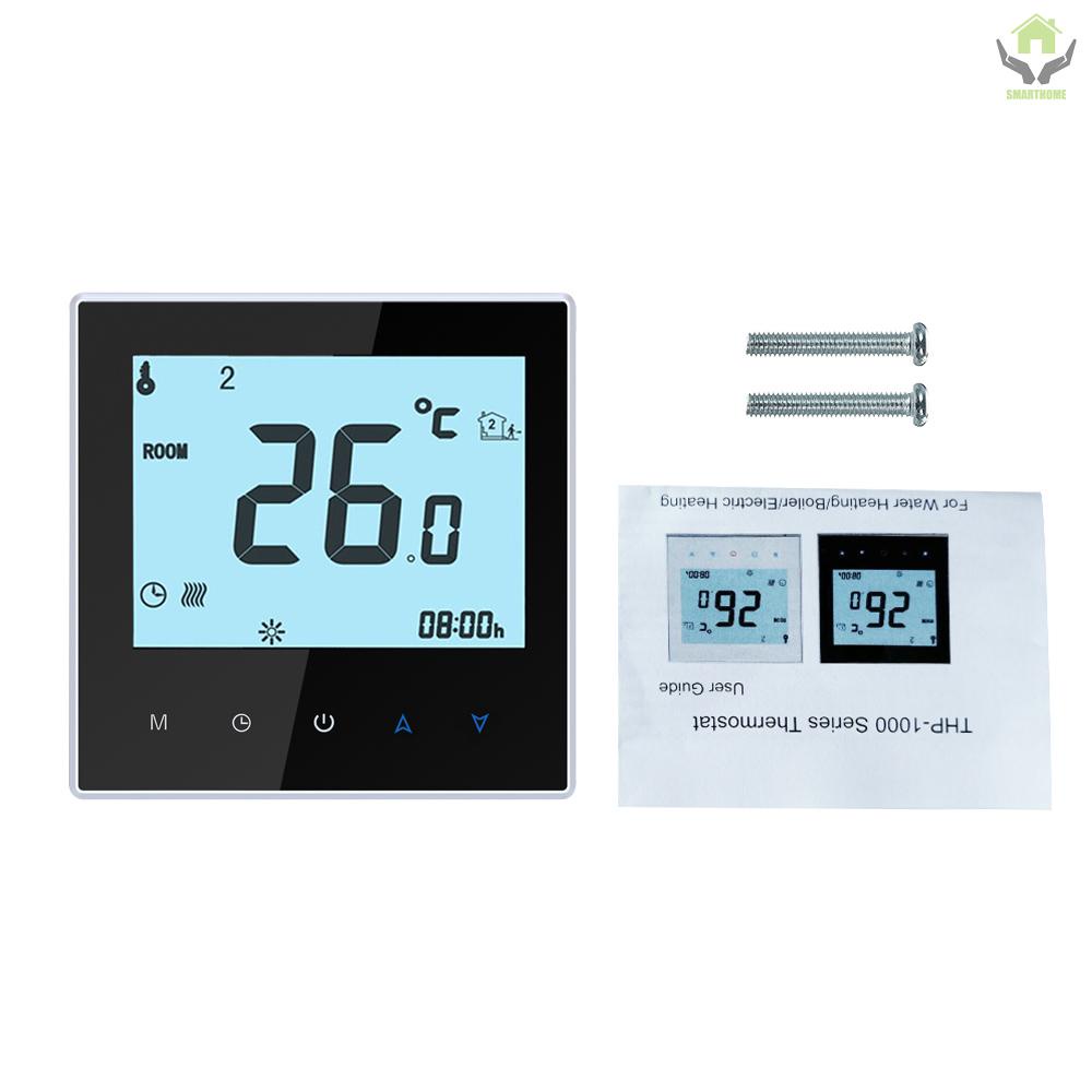 THP1000-GCLW Water/Gas Boiler Thermostat Smart WiFi Digital Temperature Controller Tuya/SmartLife APP Control Backlit LCD Display Programmable Voice Control Compatible with Amazon Echo/Google Home/Tmall Genie/IFTTT 3A AC95-240V
