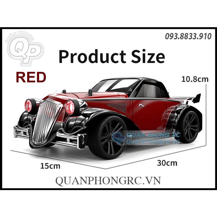 Xe Điều Khiển SCY 16302 CLASSIC 1/16 2.4G 4WD High Speed RC Vintage Car With LEDs