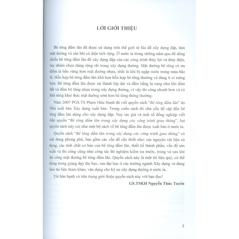 Sách - Bê Tông Đầm Lăn Trong Xây Dựng Các Công Trình Giao Thông
