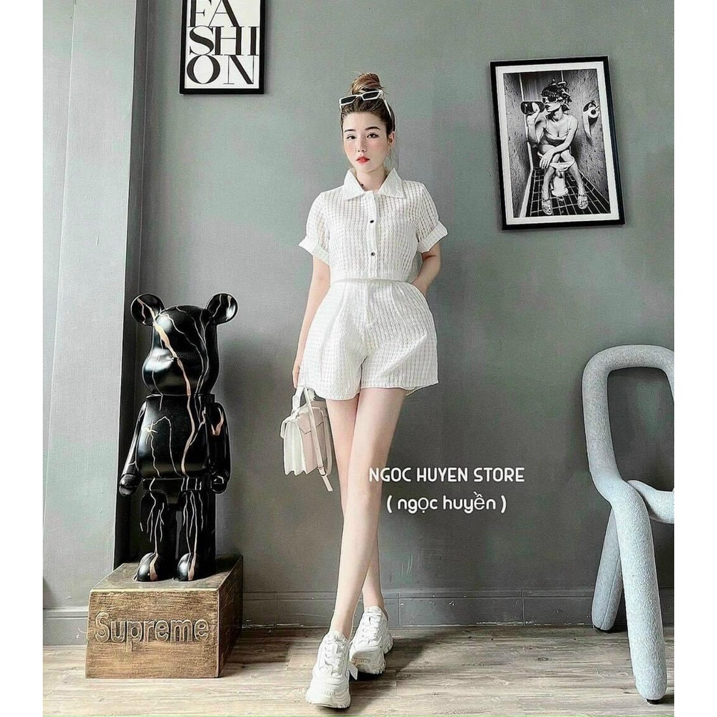 SET Áo Croptop somi và quần short thời trang cao cấp - Bao chất Vải Siêu đẹp