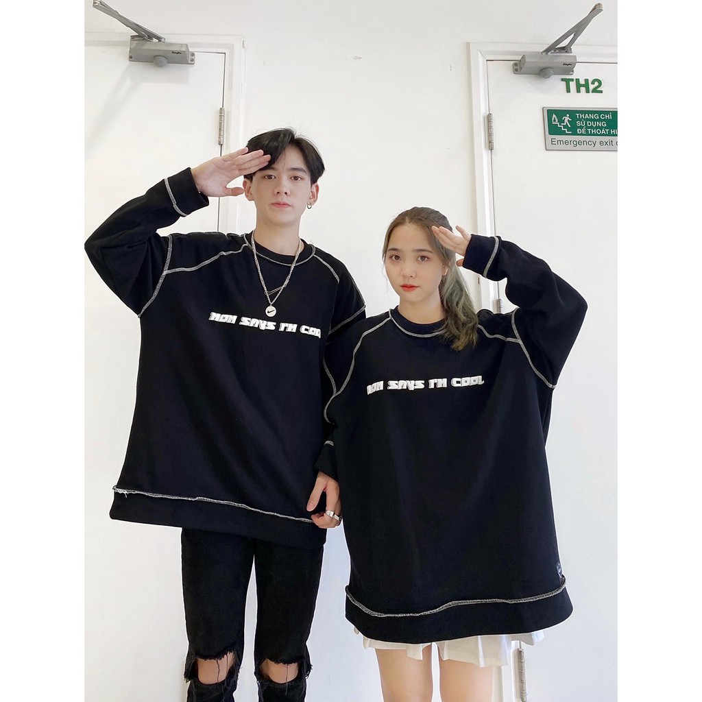 Áo Sweater Timeless viền (đen)