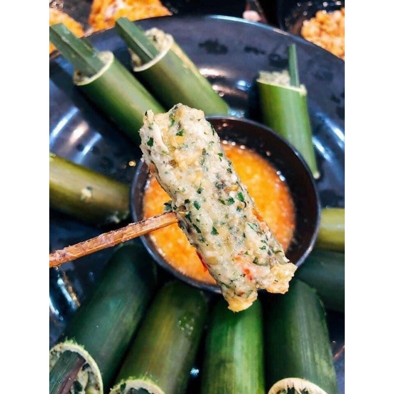 chả ốc ống tre kèm nước chấm thơm lừng- DTFoods(CHUYÊN SỈ)
