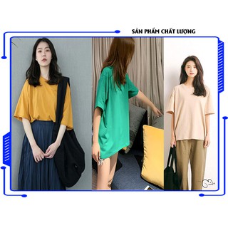 [ FREE SHIP ] Áo Thun Trơn Form Rộng Tay Lỡ Unisex Nam Nữ Nhiều Màu - CHUỘT MIN SHOP