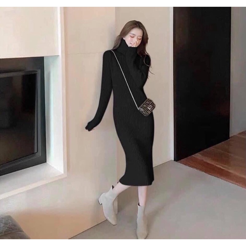 váy len body siêu dày