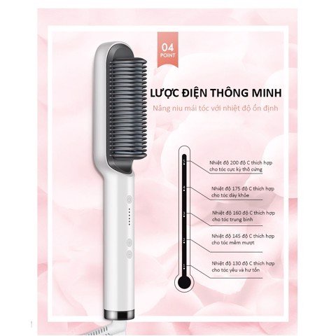 Lược Chải Đa Năng Làm Thẳng Và Uốn Tóc K.Skin Hair Straigtener Comb KD380