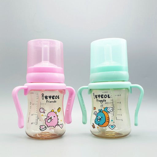 Bình ống hút tập uống cho bé IBYEOL Friends PPSU chính hãng Hàn Quốc 200ml/300ml