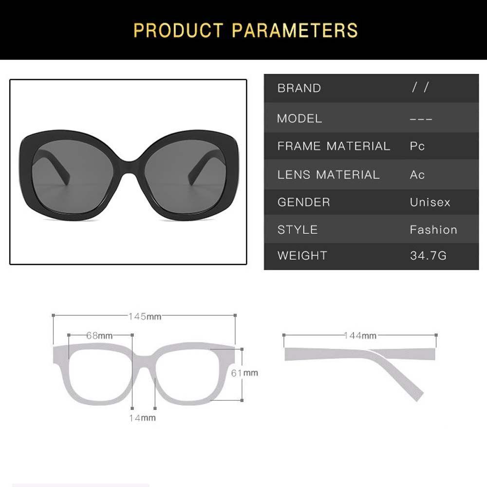 JARRED Kính Mát Gọng Tròn Lớn Chống Tia UV Họa Tiết Da Báo Phong Cách Hàn Quốc