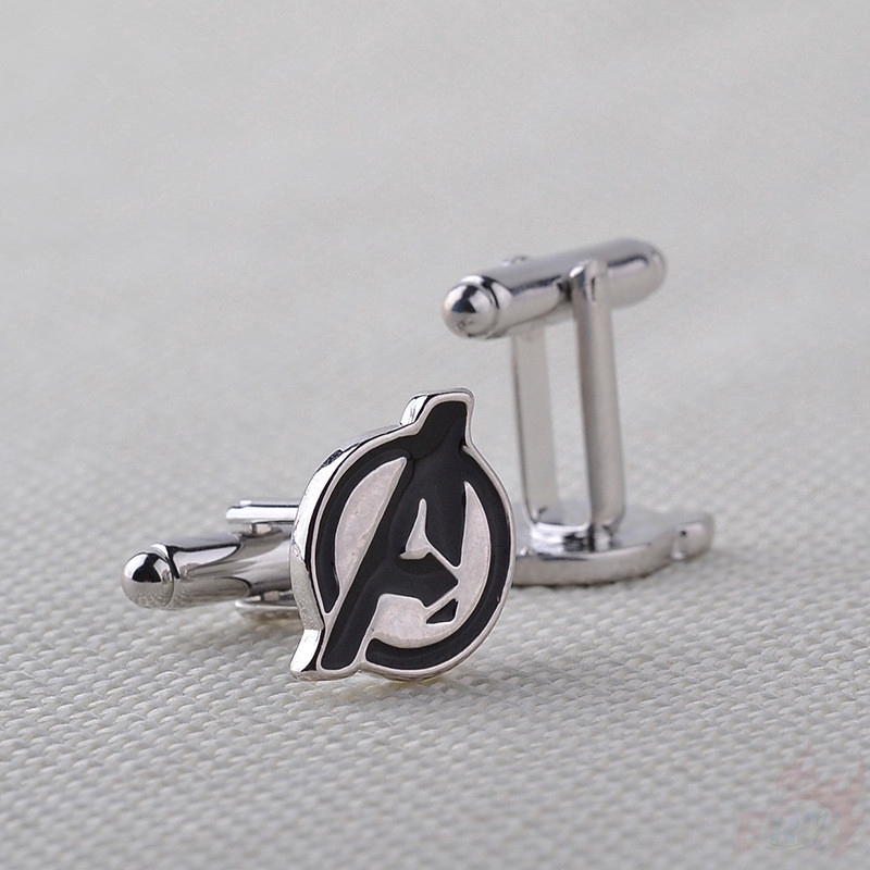 > Ready Stock < ❉ Avengers Cuff Button ❉2Pcs/Pair Marvel Superhero Shirt Cufflinks