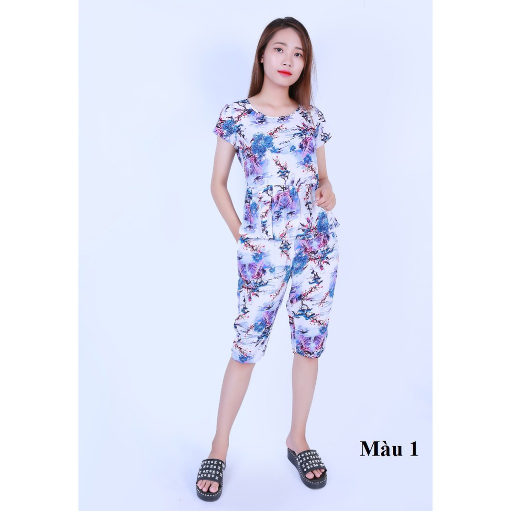 Bộ mặc nhà lanh xước Vicci BNX.057 phối họa tiết 3D