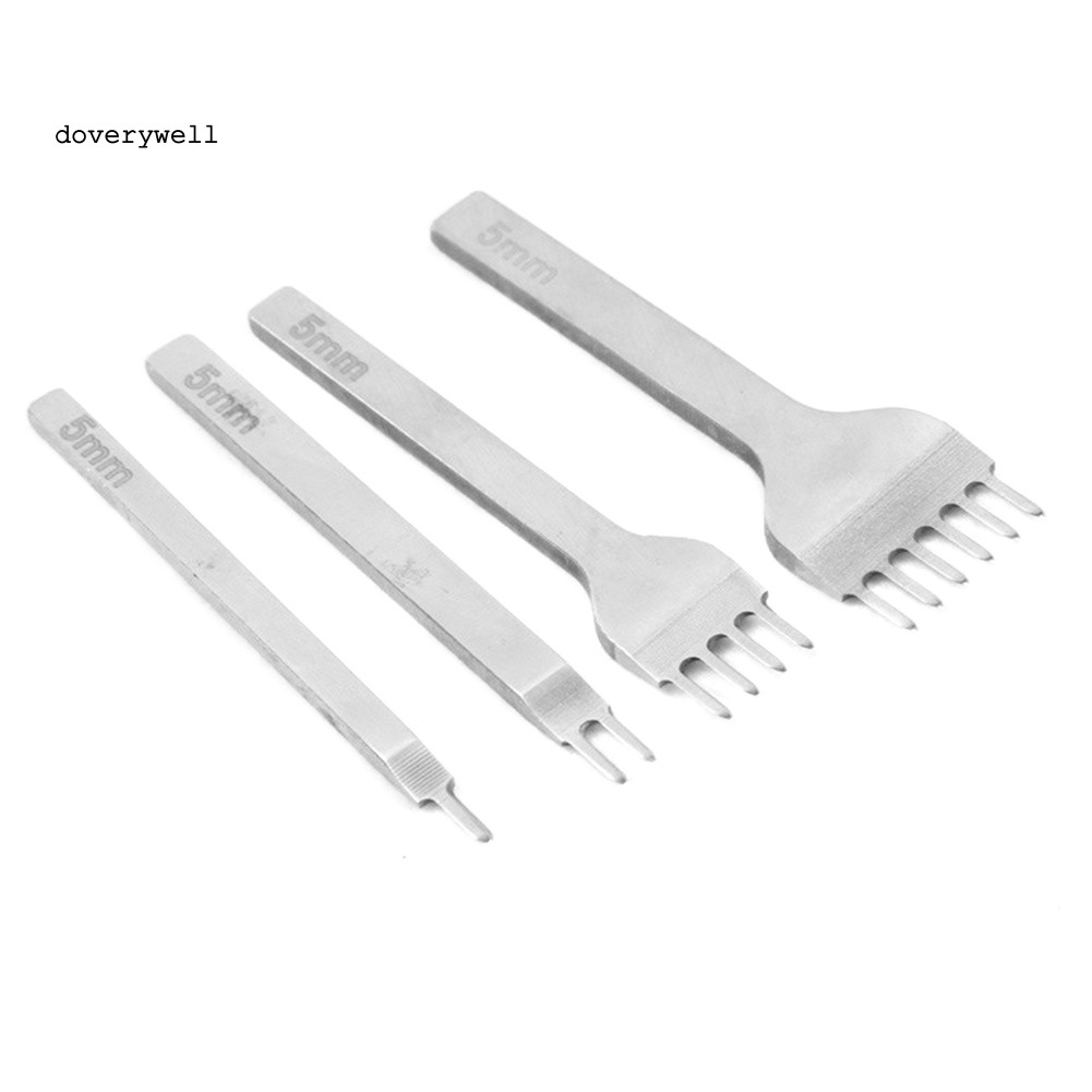 Set 4 Dụng Cụ Đục Lỗ Làm Đồ Da Thủ Công 3 / 4 / 5 / 6mm 1 /2 / 4 / 6 Lỗ Chuyên Dụng Chất Lượng Cao