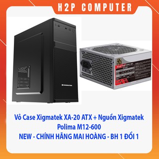Combo Vỏ Case Xigmatek XA-20 + Nguồn Xigmatek Polima M12-600 New - Chính Hãng Mai Hoàng