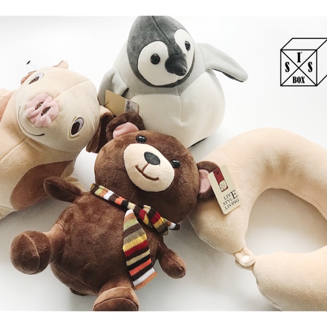 Gối cổ hạt xốp hình thú
