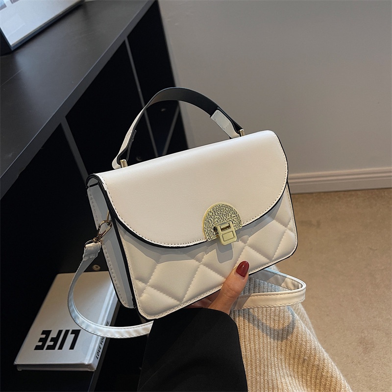 IELGY Túi Đeo Chéo Có Khóa Hình Thoi Thời Trang Cho Nữ