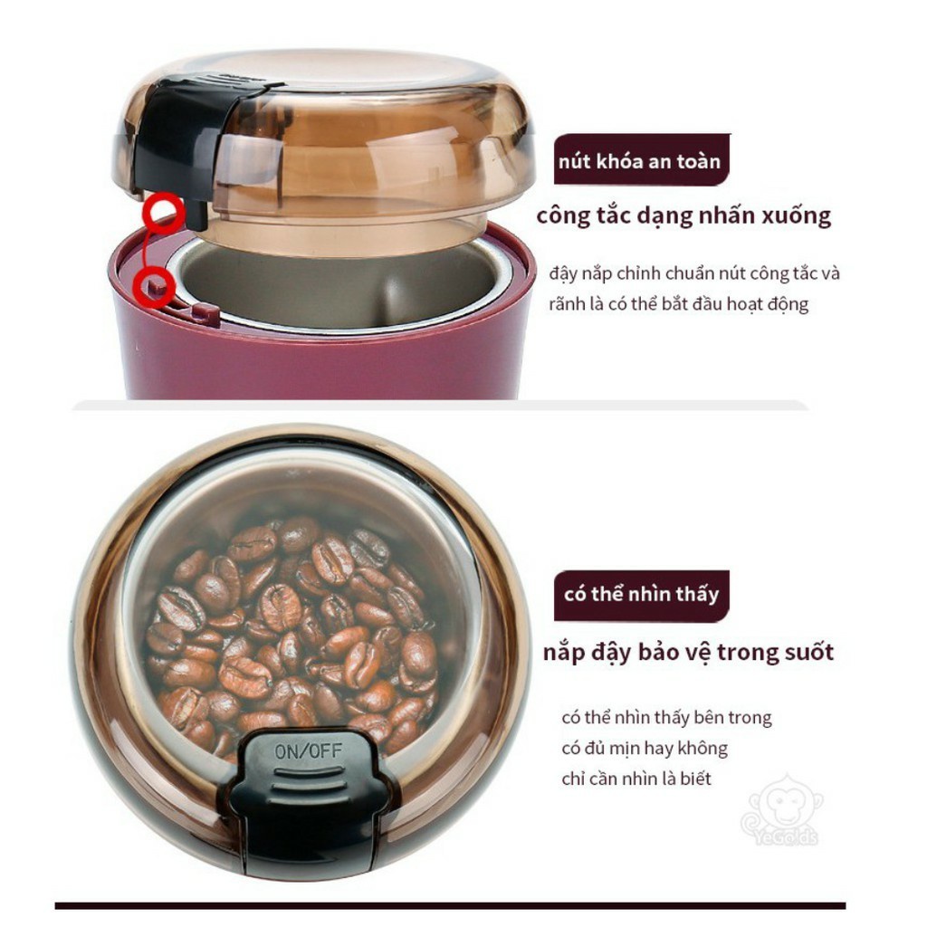 Máy Xay Hạt Khô, Máy Xay Bột Ngũ Cốc, Cafe, Thảo Dược, Các Loại Hạt Cực Nhanh