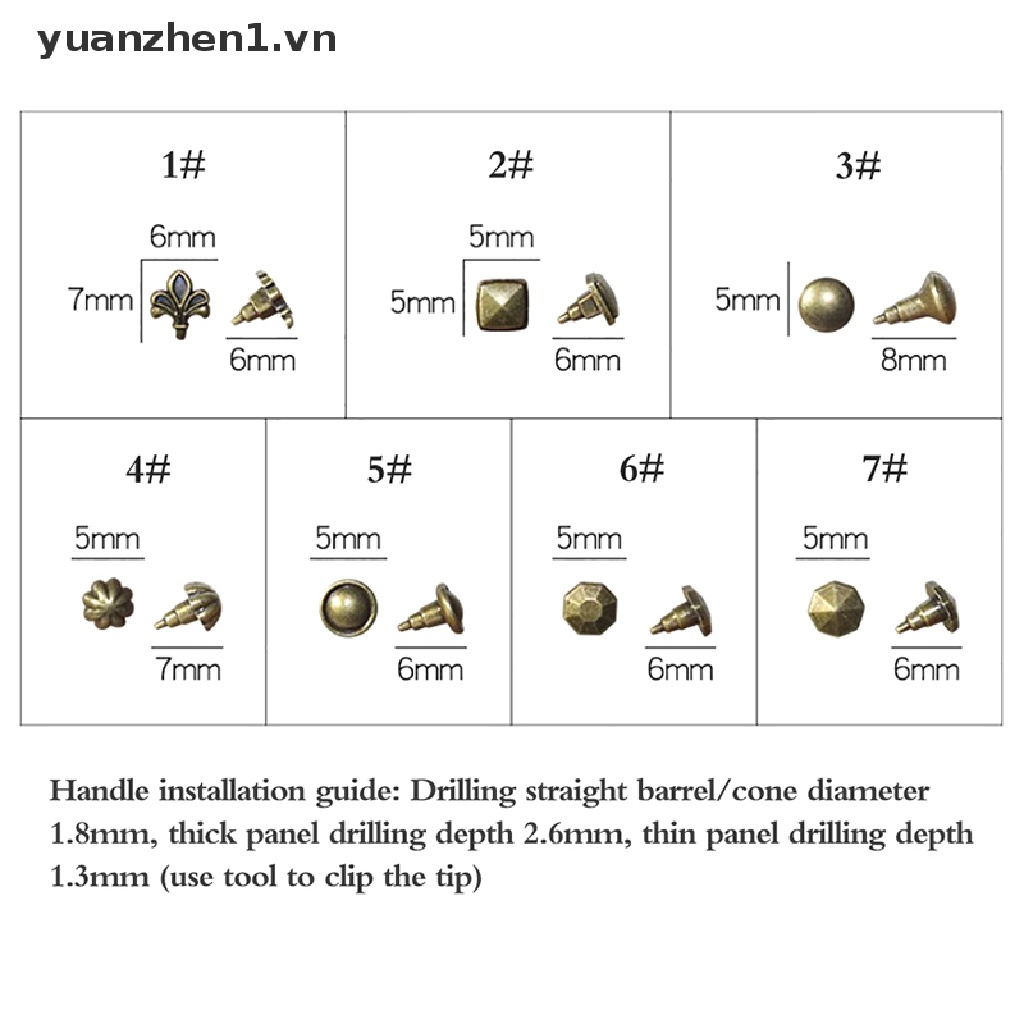 Tay Nắm Ngăn Kéo Tủ Mini Tỉ Lệ 1: 12 Trang Trí Nhà Búp Bê