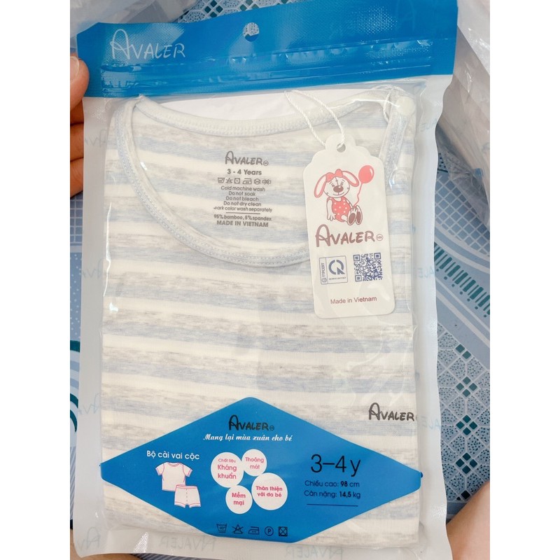 Xả bộ cài vai cộc tay Avaler size 3-4y