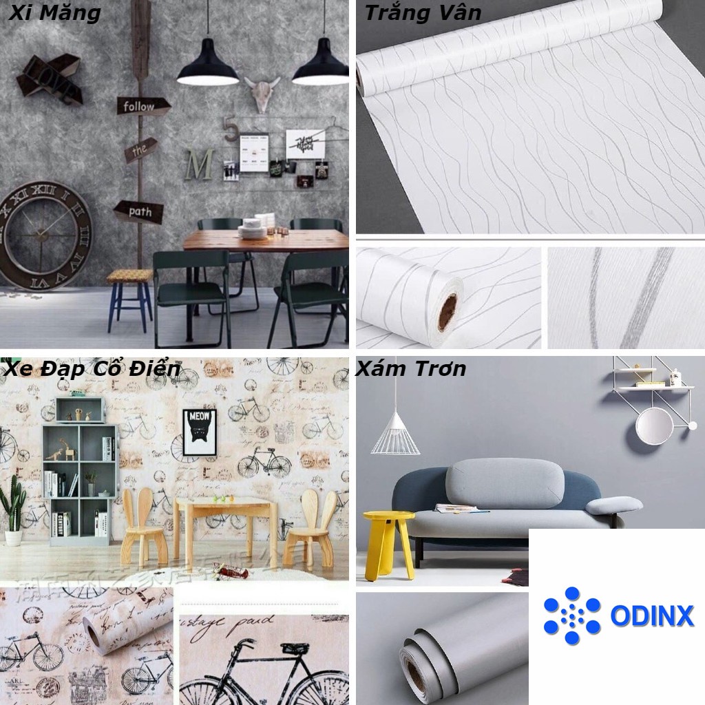 Giấy dán tường màu trơn pastel có sẵn keo khổ rộng 45 cm dài 10 mét / 1 cuộn(decal dán tường)