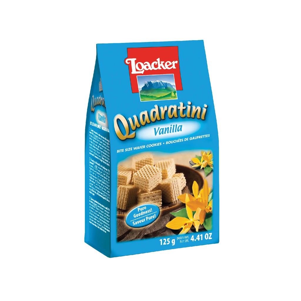 Bánh xốp Loacker Quadratini Vanilla 125g