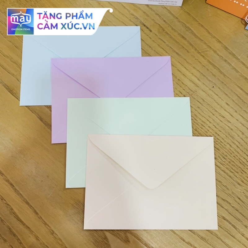 Phong bì giấy thơm 11.5x16cm (Set 10 chiếc) màu pastel