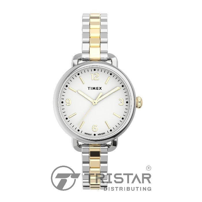 Đồng hồ Nữ Timex Standard Demi 30mm TW2U60200 Dây Kim Loại - Chính Hãng