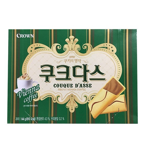 Bánh Quy Kem Couque D'asse Vienna Coffee Crown Hàn Quốc 128 Gram