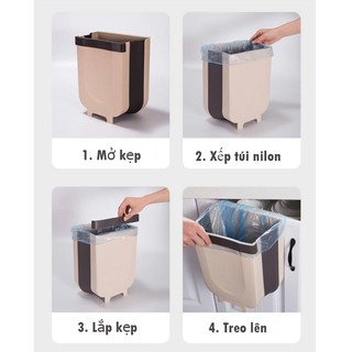 Thùng rác đa năng gấp gọn siêu tiện lợi nhỏ gọn br00485