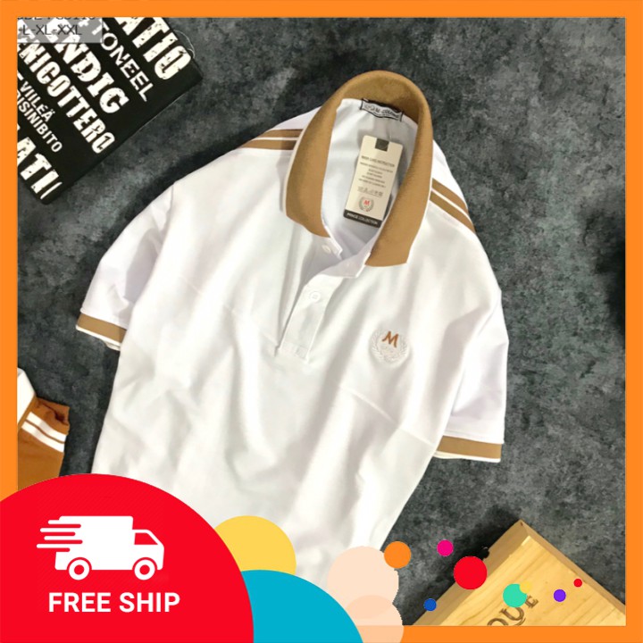 Áo Polo nam XẢ HÀNG‼️❣{1 ĐỔI 1}‼️❣ Áo polo thun nam cổ bẻ thêu chữ M đường may tinh tế, co giãn 4 chiều, thấm hút mồ hôi | BigBuy360 - bigbuy360.vn