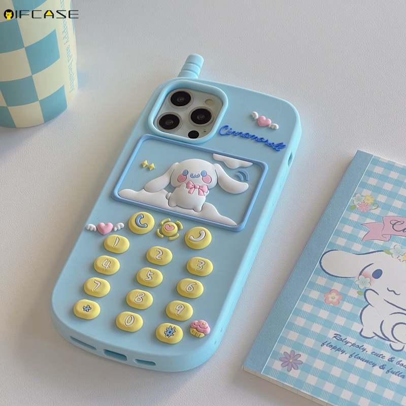 Ốp Điện Thoại Silicone Mềm Họa Tiết Cinnamoroll 3D Cho iPhone 13 12 11 Pro XS Max XR X 7 8 Plus SE 2020