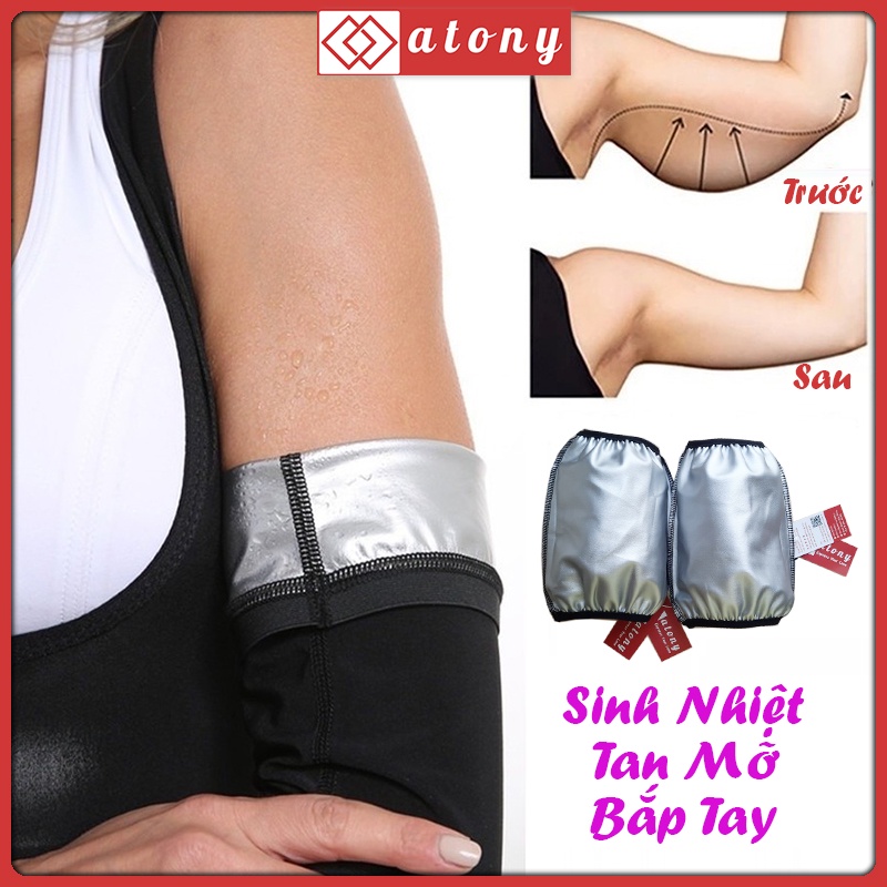 Gen Nịt Giảm Mỡ Bắp Tay ATONY Cao Cấp Cho Nam và Nữ - Tráng Nano Bạc Nhật Bản, Sinh Nhiệt, Đổ Mồ Hôi, Đốt Mỡ