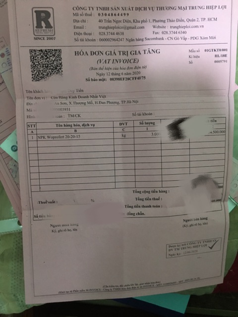 [PHÂN NPK HÀ LAN] Hàng nhập khẩu 20 - 20 - 15 +TE cao cấp, GIÚP cây trái: củ to - trái lớn - hạt chắc - chống sâu bệnh