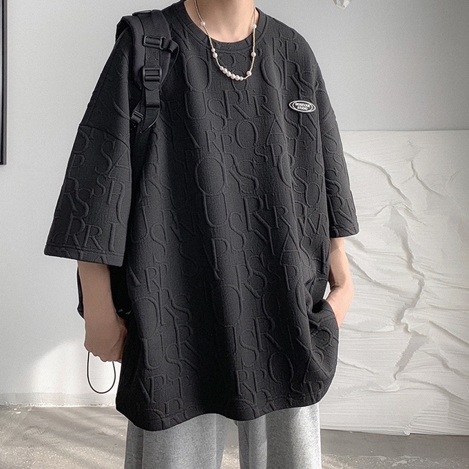 Áo Thun Tay Ngắn Cổ Tròn In Họa Tiết Đơn Giản Thời Trang Mùa Hè Cho Nam