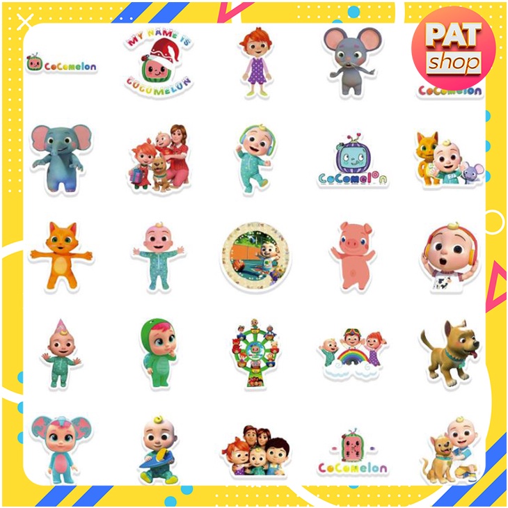 Sticker PVC BST Hình Nhân Vật Kênh Thiếu Nhi Cocomelon #228