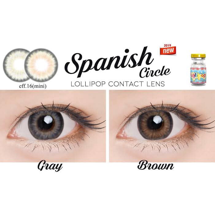 Lens Cận Xám Spanish Circle - Lens mắt cận từ 0-10 độ