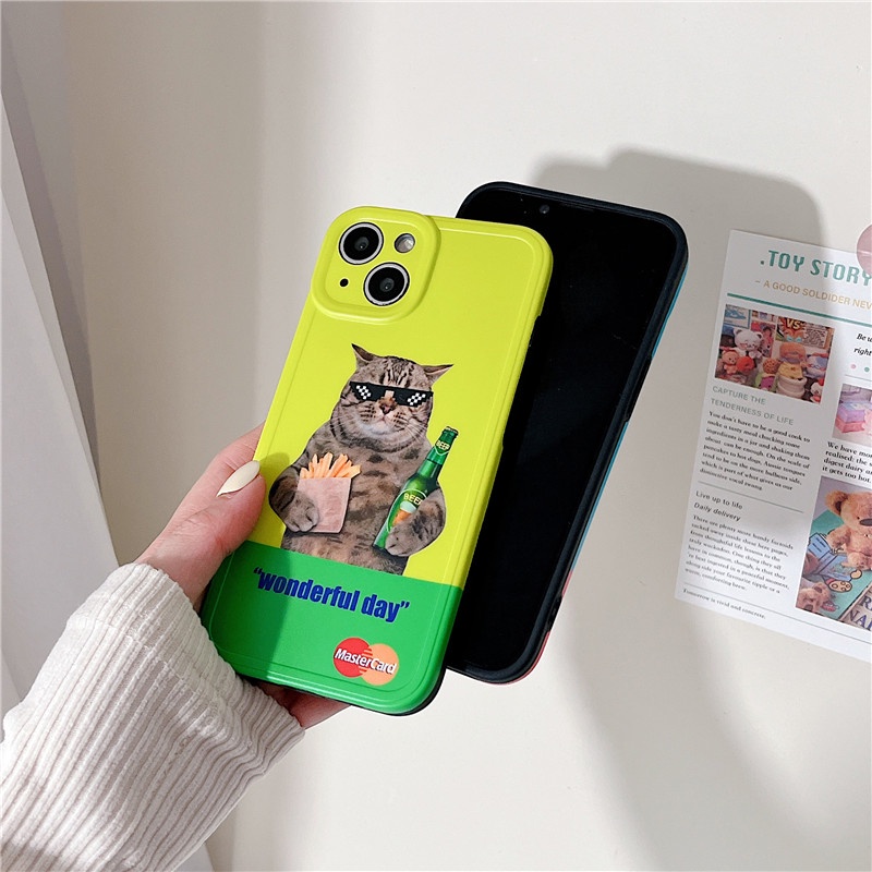Hoạt Hình Ốp Điện Thoại Mềm Hình Mèo Vui Nhộn Cho iphone15 15pro 15promax 14promax 14 14pro 13 13pro 13promax 12 12pro 12promax 11