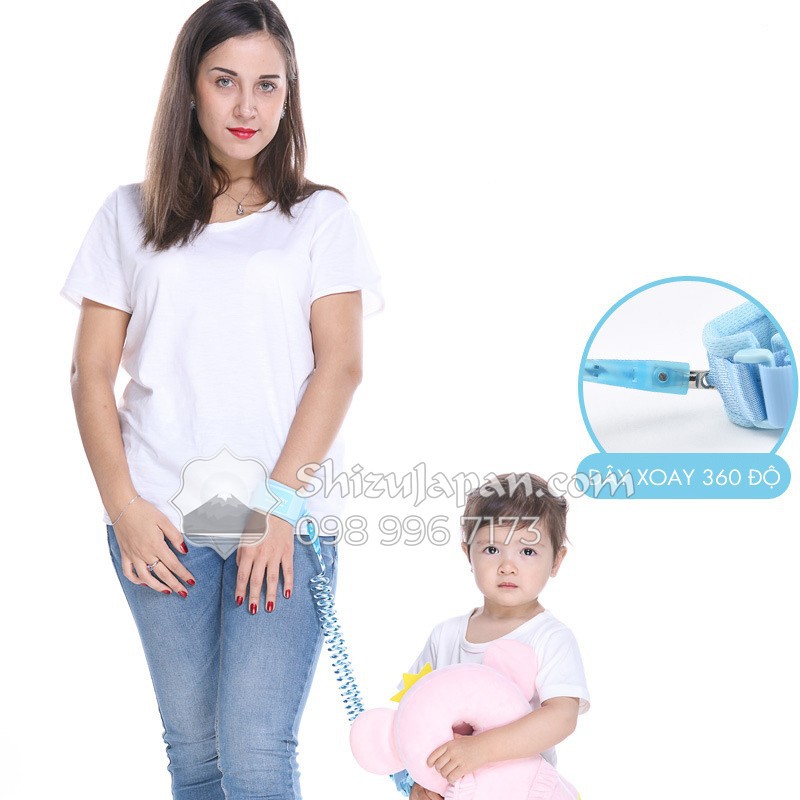 Dây Đai Chống Lạc Cho Bé, Dây Dắt Trẻ Em Đi Dạo Lõi Thép Phản Quang, Có Khóa Dài 2.5 - 3m Hiệu Babyplay