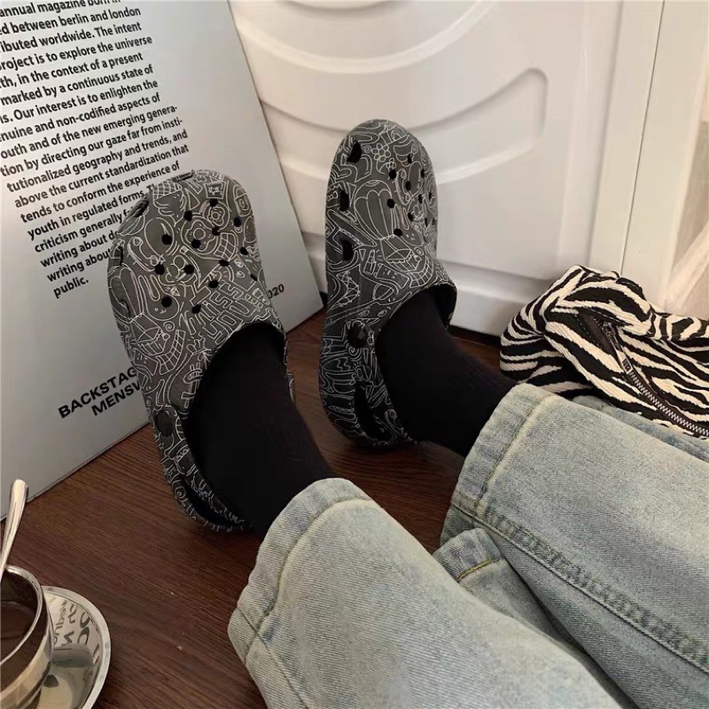 Dép cross hoạ tiết mẫu mới cho cả nam và nữ (ảnh thật ở cuối), Mã: D081