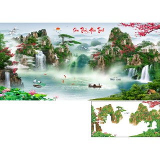 [SALE OFF] Tranh đính đá Phong cảnh khổ lớn Kt 180x95cm