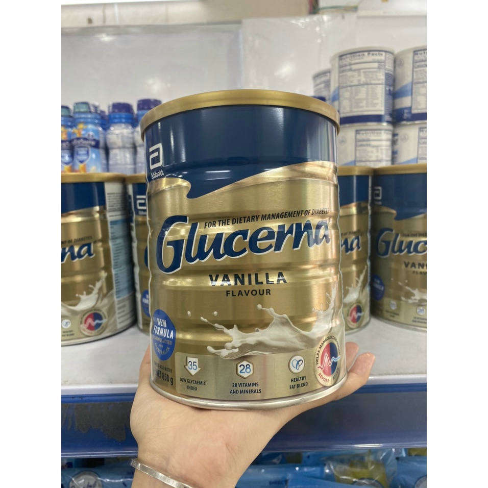 DATE 7.23 Hộp Sữa Bột Glucerna Classic Vanilla Flavour 850g Úc MẪU MỚI