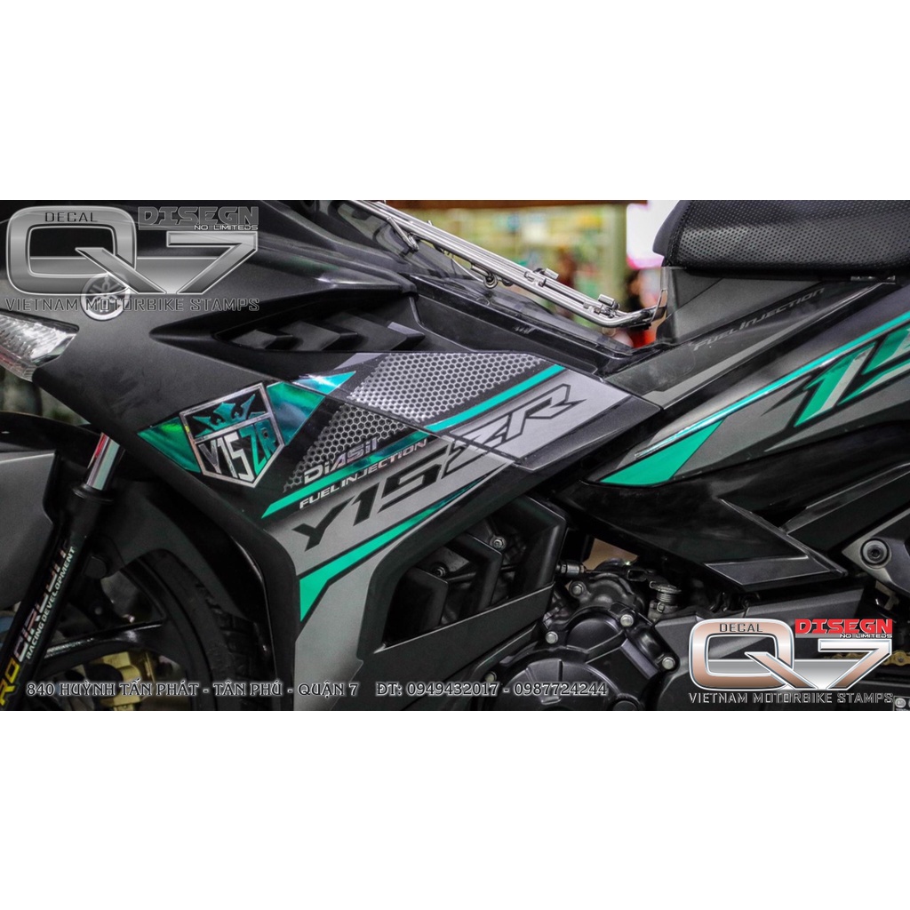 Tem Rời EXCITER 150 Y15ZR XÁM ĐEN